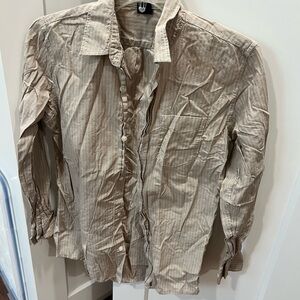GAP Kids Tan Striped Shirt